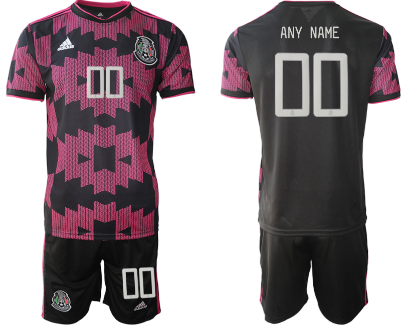 Men 2020-2021 Season National team Mexico home black customized Soccer Jersey->colombia jersey->Soccer Country Jersey
